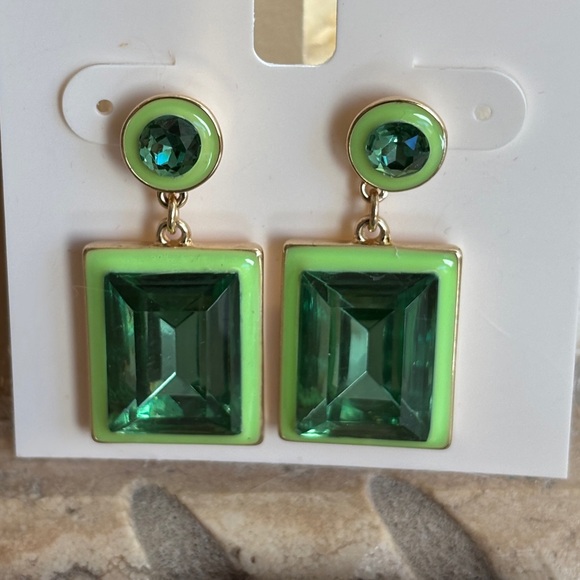ON 34th Jewelry - ON-34th Green and Gold Geometric Earrings New with Tags Chunky
